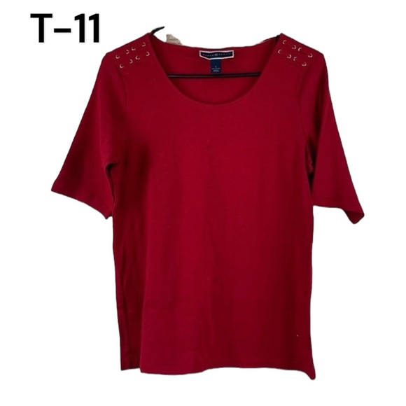 Karen Scott Tops - Karen Scott Casual Lace up Shirt NWT
